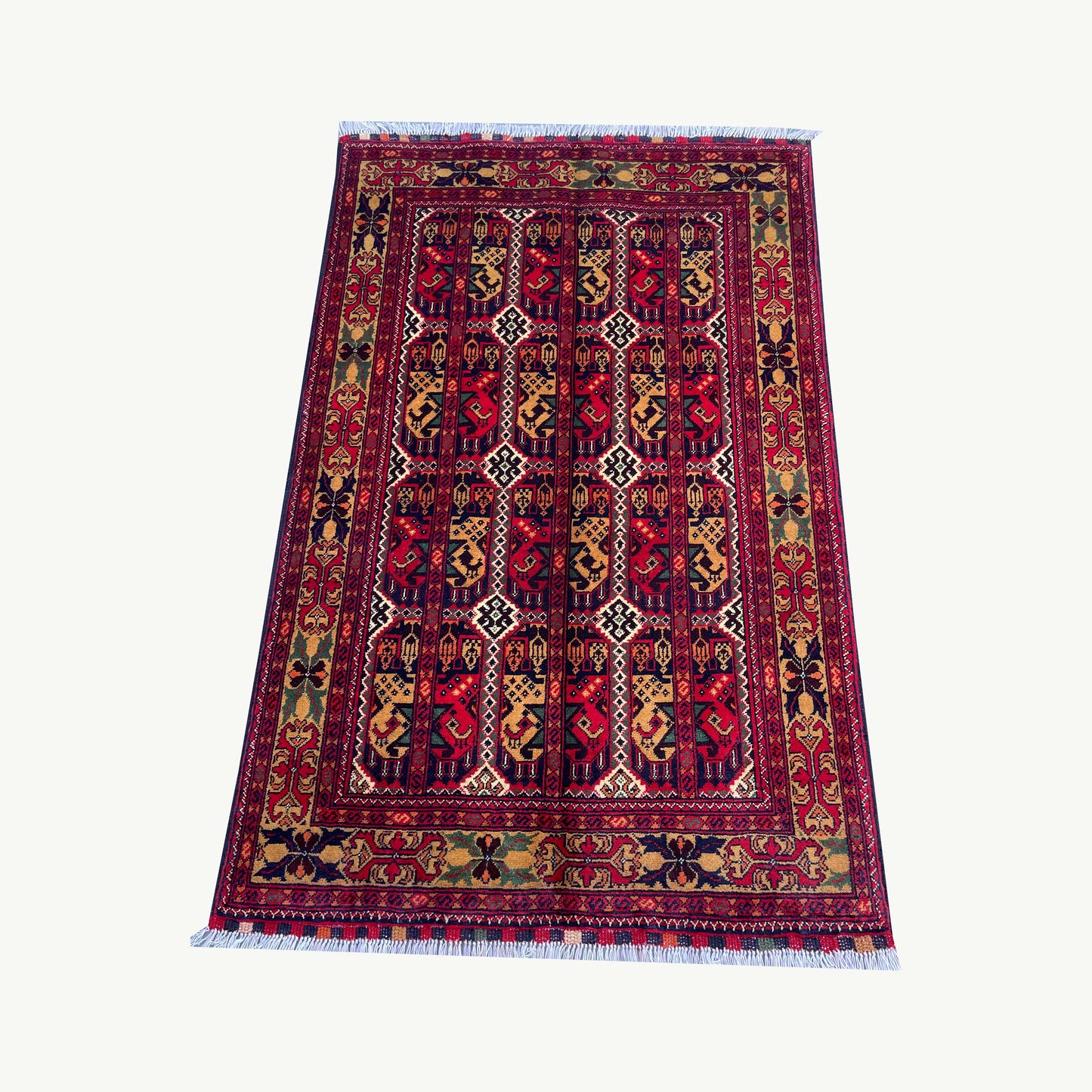 Marinos Aala Makhmal Rug – Rich Afghan Velvet-Inspired Design with Tribal Soul