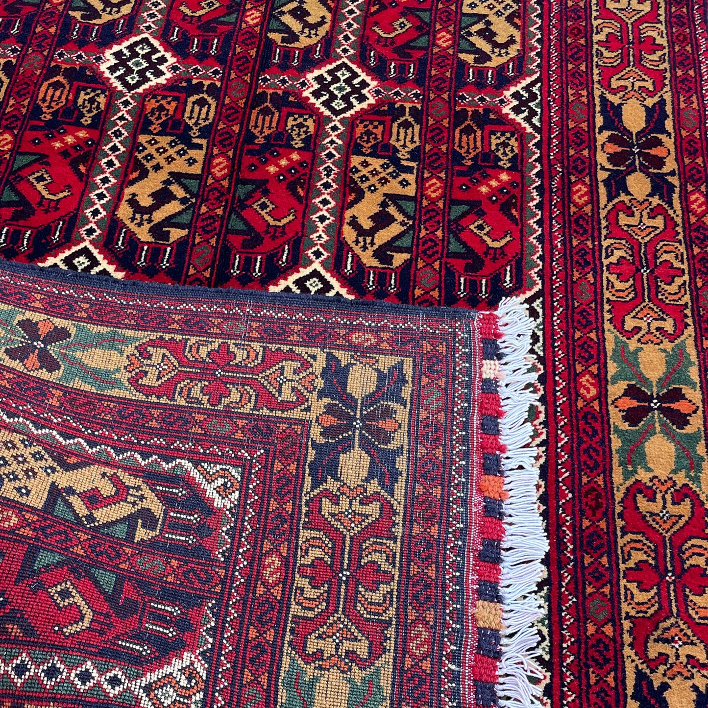 Marinos Aala Makhmal Rug – Rich Afghan Velvet-Inspired Design with Tribal Soul