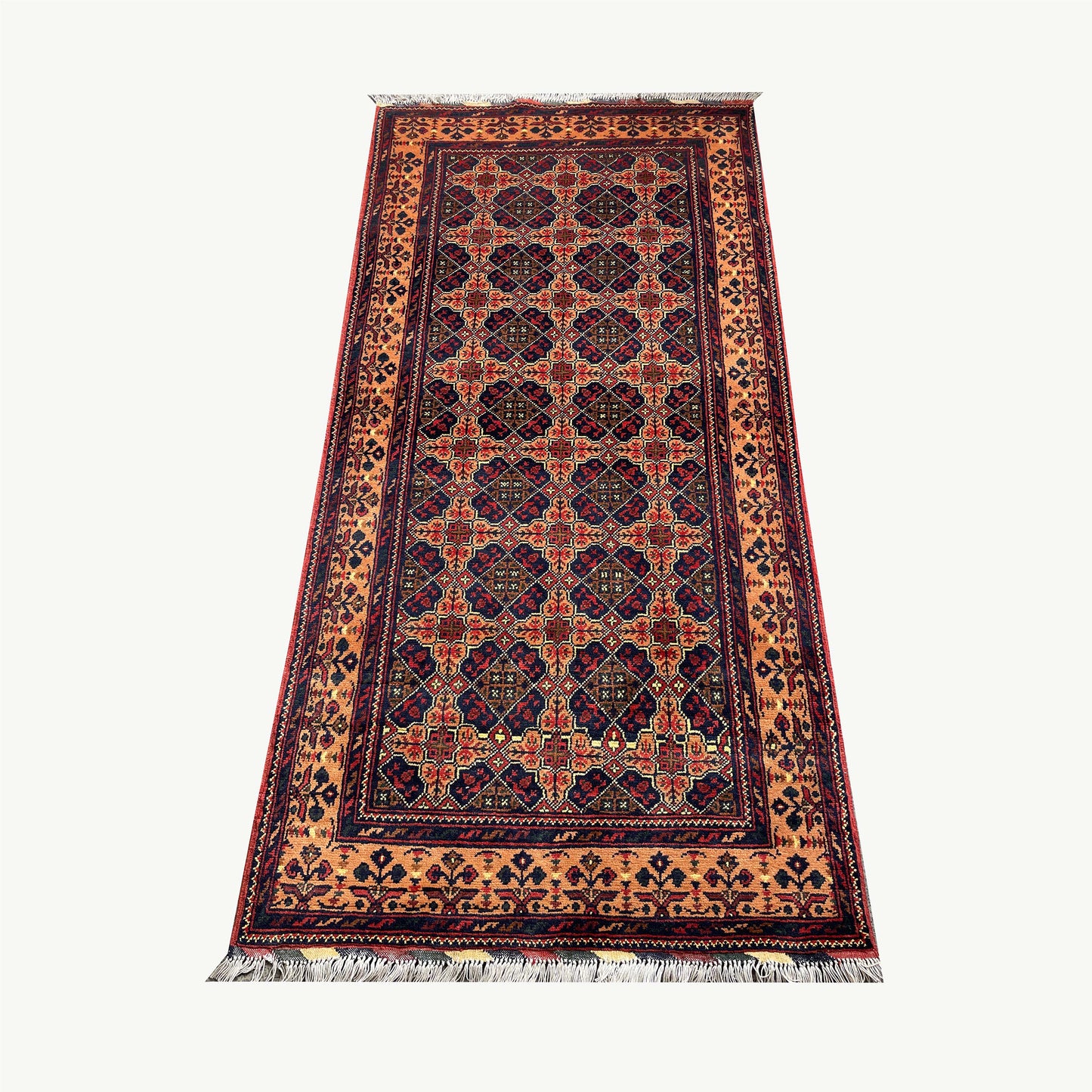 Handwoven Marinos Yousuf Bai Numa Rug with Rich Geometric Patterns
