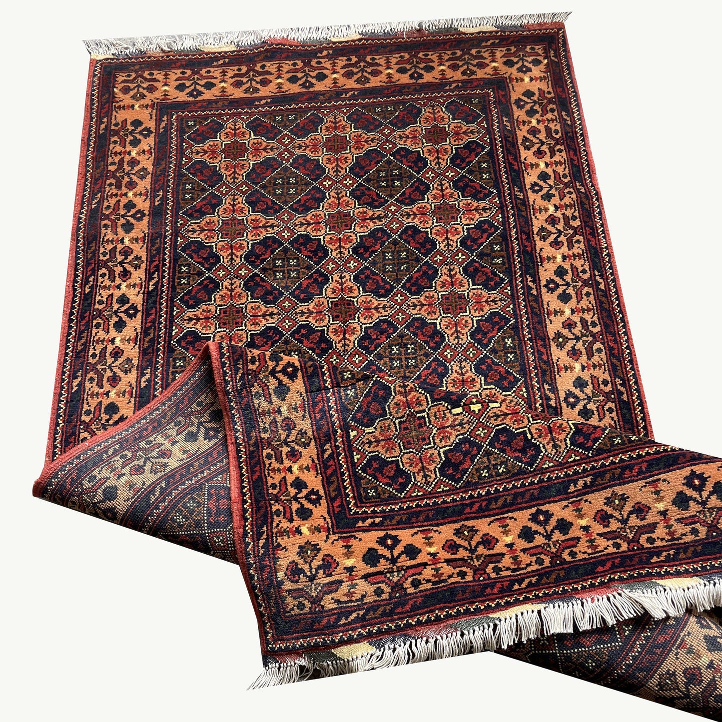 Handwoven Marinos Yousuf Bai Numa Rug with Rich Geometric Patterns