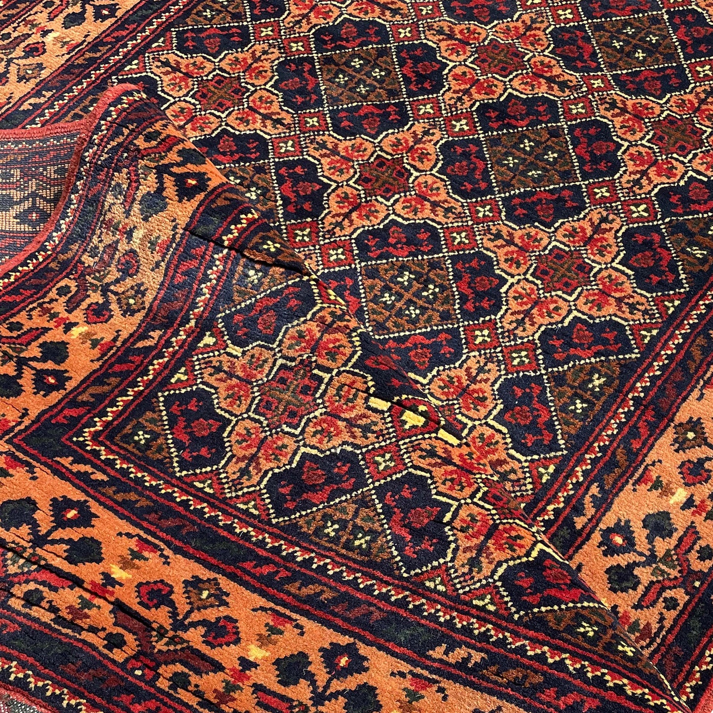 Handwoven Marinos Yousuf Bai Numa Rug with Rich Geometric Patterns