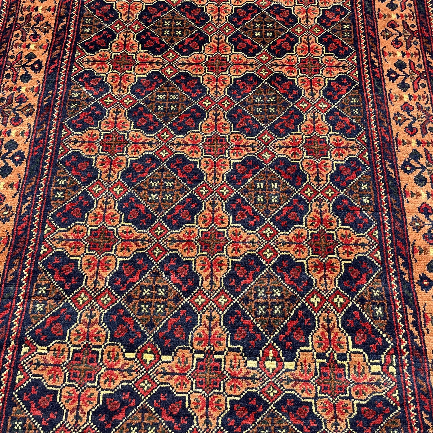 Handwoven Marinos Yousuf Bai Numa Rug with Rich Geometric Patterns
