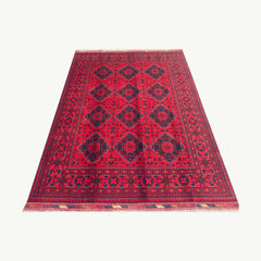 Elegant Khamyab Rug with Rich Bukhara Motifs