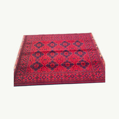 Elegant Khamyab Rug with Rich Bukhara Motifs