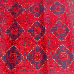 Elegant Khamyab Rug with Rich Bukhara Motifs