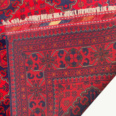 Elegant Khamyab Rug with Rich Bukhara Motifs