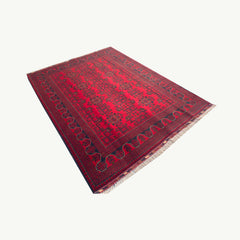 Vibrant Khamyab Rug with Intricate Bukhara Motifs