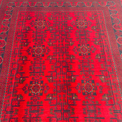 Vibrant Khamyab Rug with Intricate Bukhara Motifs