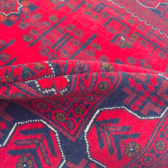 Vibrant Khamyab Rug with Intricate Bukhara Motifs