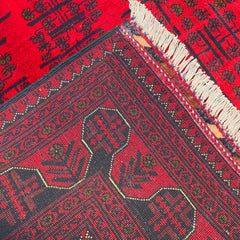 Vibrant Khamyab Rug with Intricate Bukhara Motifs