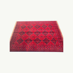 Timeless Khamyab Rug with Bold Bukhara Motifs