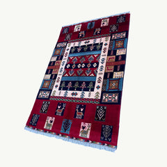Marinos Perda Rug – Folk Art Elegance Woven in Afghan Heritage