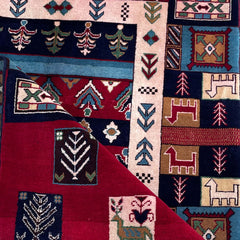 Marinos Perda Rug – Folk Art Elegance Woven in Afghan Heritage