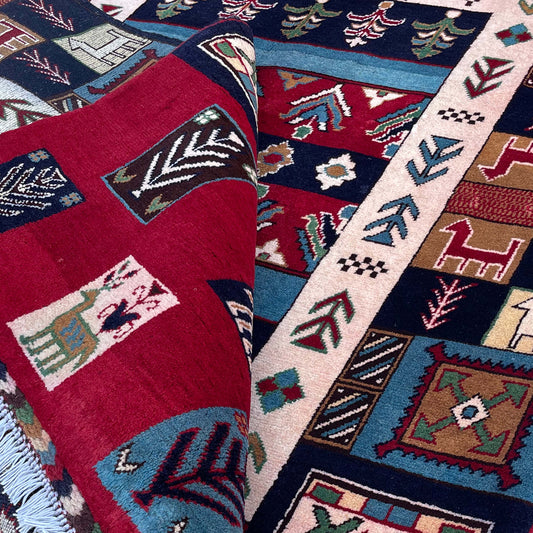 Marinos Perda Rug – Folk Art Elegance Woven in Afghan Heritage