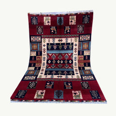 Marinos Perda Rug – Folk Art Elegance Woven in Afghan Heritage