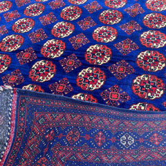 Handwoven Marino Rug with Traditional Afghan Geometric Patterns