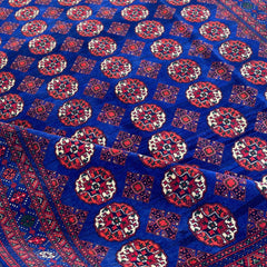Handwoven Marino Rug with Traditional Afghan Geometric Patterns