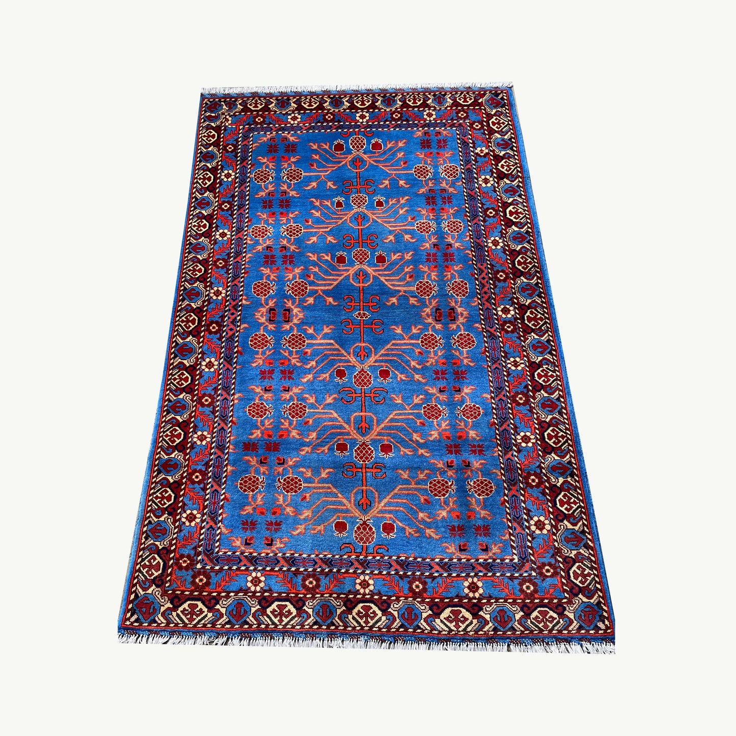 Marinos Anar Gul Rug – Handwoven Afghan Wool Rug