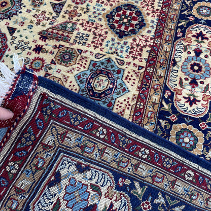 Handwoven Marinos Mamlook Rug with Rich Geometric Motifs