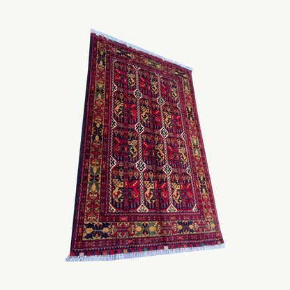 Marinos Aala Makhmal Rug – Rich Afghan Velvet-Inspired Design with Tribal Soul