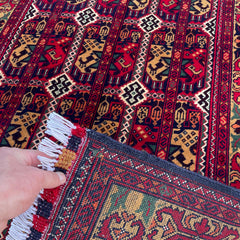 Marinos Aala Makhmal Rug – Rich Afghan Velvet-Inspired Design with Tribal Soul