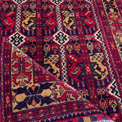 Marinos Aala Makhmal Rug – Rich Afghan Velvet-Inspired Design with Tribal Soul