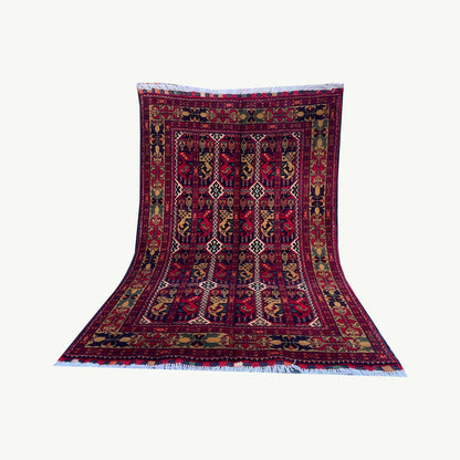 Marinos Aala Makhmal Rug – Rich Afghan Velvet-Inspired Design with Tribal Soul