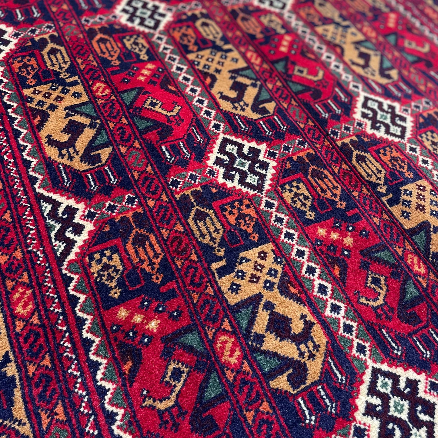 Marinos Aala Makhmal Rug – Rich Afghan Velvet-Inspired Design with Tribal Soul