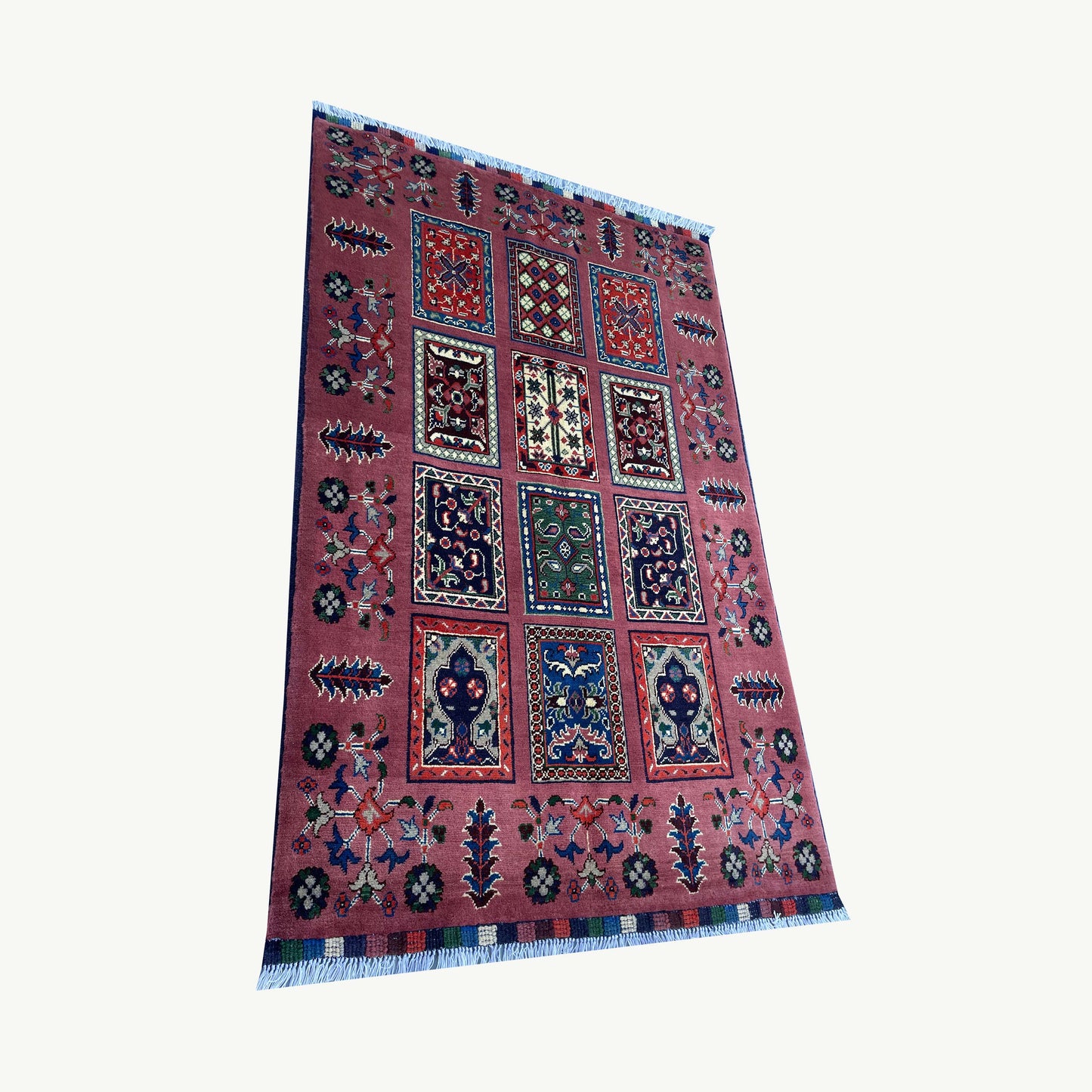 Marinos Ayna Gul Rug – Afghan Storytelling Woven into Colorful Geometric Harmony