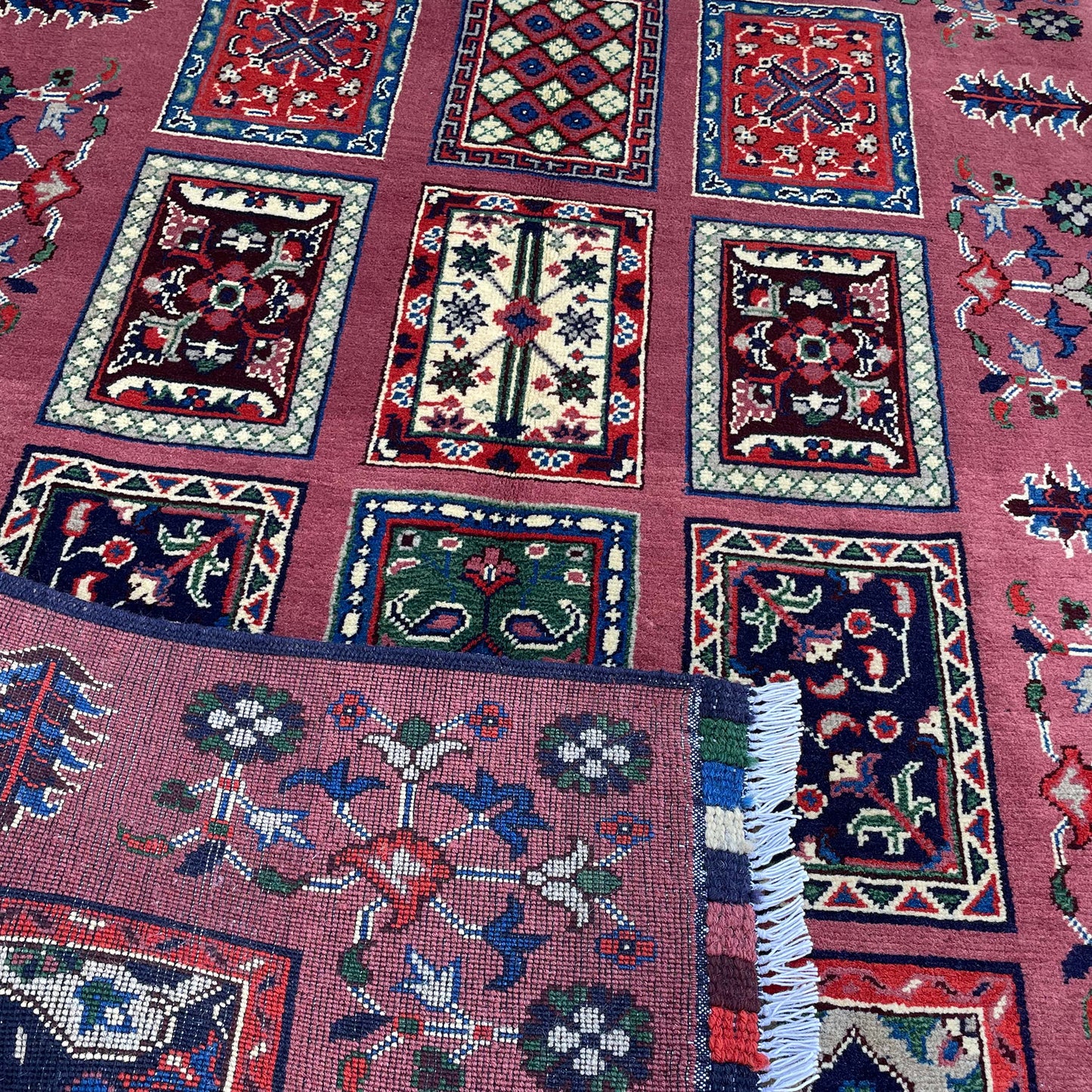 Marinos Ayna Gul Rug – Afghan Storytelling Woven into Colorful Geometric Harmony