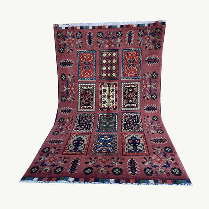 Marinos Ayna Gul Rug – Afghan Storytelling Woven into Colorful Geometric Harmony