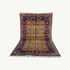 Marinos Anar Gul Rug – Golden Afghan Radiance with Pomegranate Symbolism