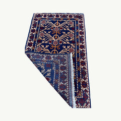 Marinos Anar Gul Rug – Traditional Afghan Pomegranate Bloom in Deep Blue