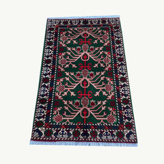 Marinos Anar Gul Rug – Afghan Folklore in Emerald and Crimson Elegance