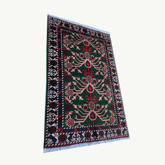 Marinos Anar Gul Rug – Afghan Folklore in Emerald and Crimson Elegance
