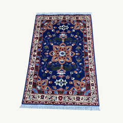 Handwoven Marinos Rug with Floral Motifs and Vibrant Colors
