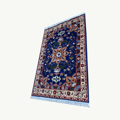 Handwoven Marinos Rug with Floral Motifs and Vibrant Colors