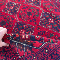 Marinos Khal Mohammadi Rug – Deep Crimson Luxury with Afghan Tribal Sophistication