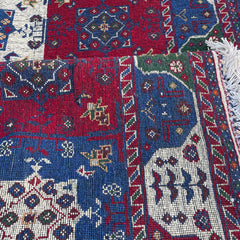 Marinos Bukhara Rug – Afghan Heritage in Multicolour Harmony and Grid Precision