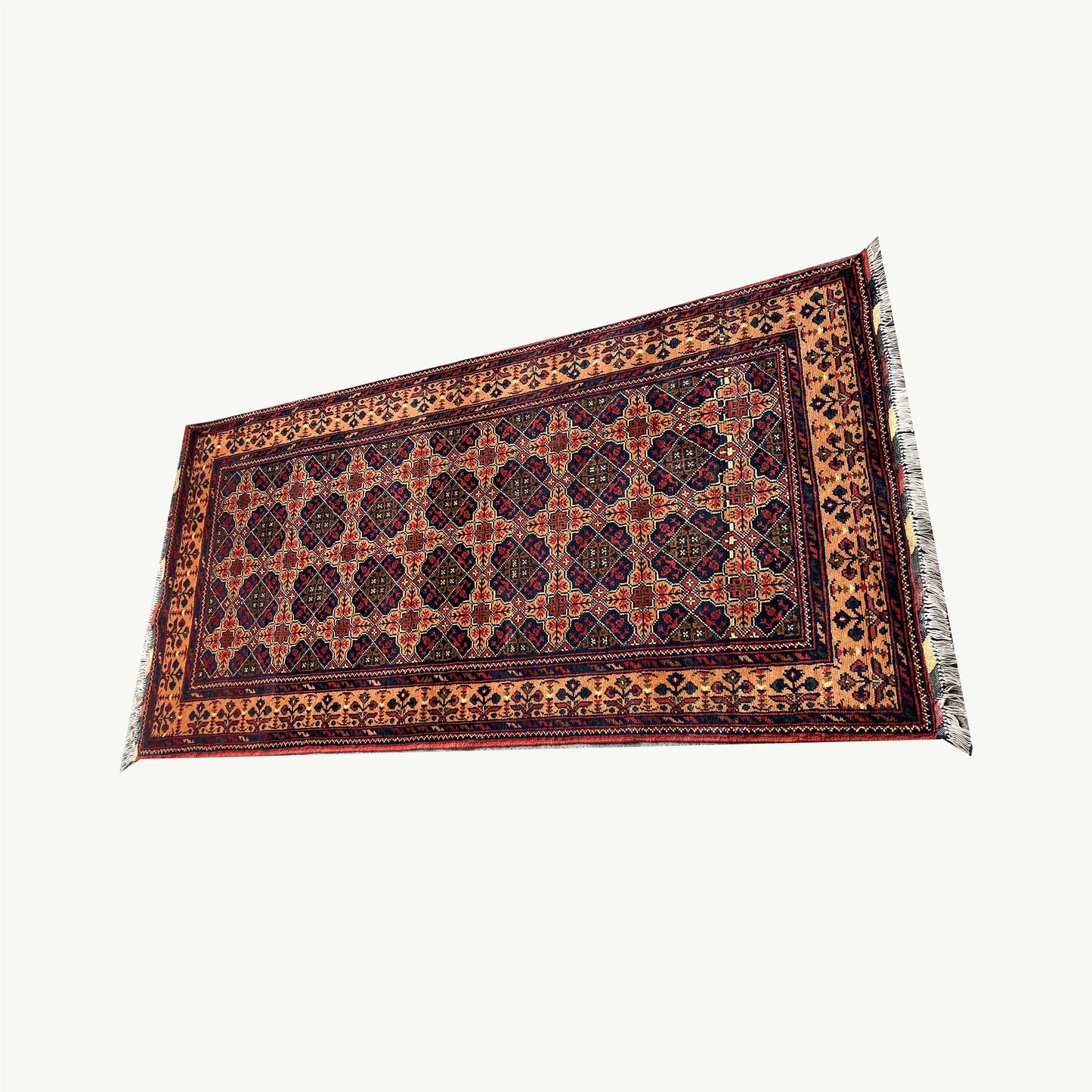 Handwoven Marinos Yousuf Bai Numa Rug with Rich Geometric Patterns