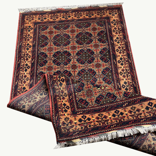 Handwoven Marinos Yousuf Bai Numa Rug with Rich Geometric Patterns