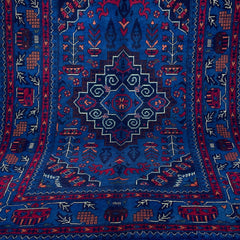 Marinos Afghan Rug – Bold Geometric Motif with Tribal Charm