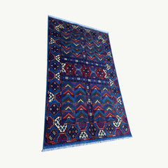 Marinos Perda Gul Rug – Afghan Mastery in Colorful Chevron Elegance