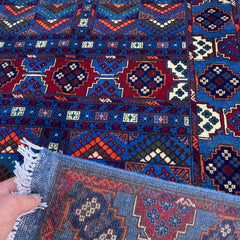 Marinos Perda Gul Rug – Afghan Mastery in Colorful Chevron Elegance