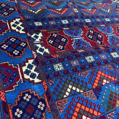 Marinos Perda Gul Rug – Afghan Mastery in Colorful Chevron Elegance