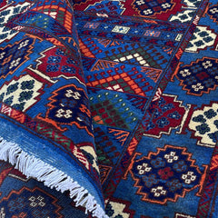 Marinos Perda Gul Rug – Afghan Mastery in Colorful Chevron Elegance