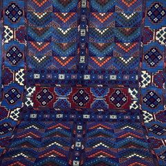 Marinos Perda Gul Rug – Afghan Mastery in Colorful Chevron Elegance