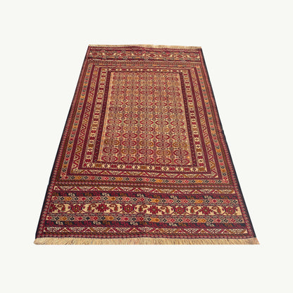 Sumak Kilim Rug – Antique Turkish Elegance in Intricate Geometric Harmony