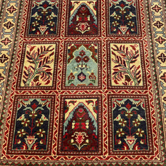Marinos Ayna Gul Rug – Classic Afghan Elegance in a Garden of Geometrics