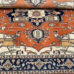 Hand-Knotted Afghan Kazak Rug 6.2 x 5.8 ft – Geometric Medallion Design